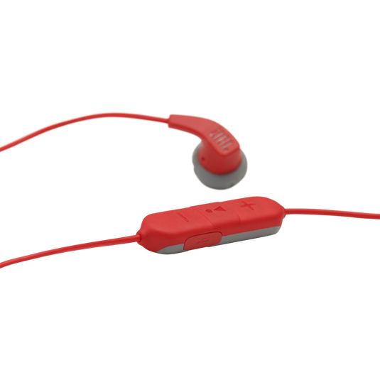 JBL Endurance RUNBT - Red - Sweatproof Wireless In-Ear Sport Headphones - Detailshot 5 image number null